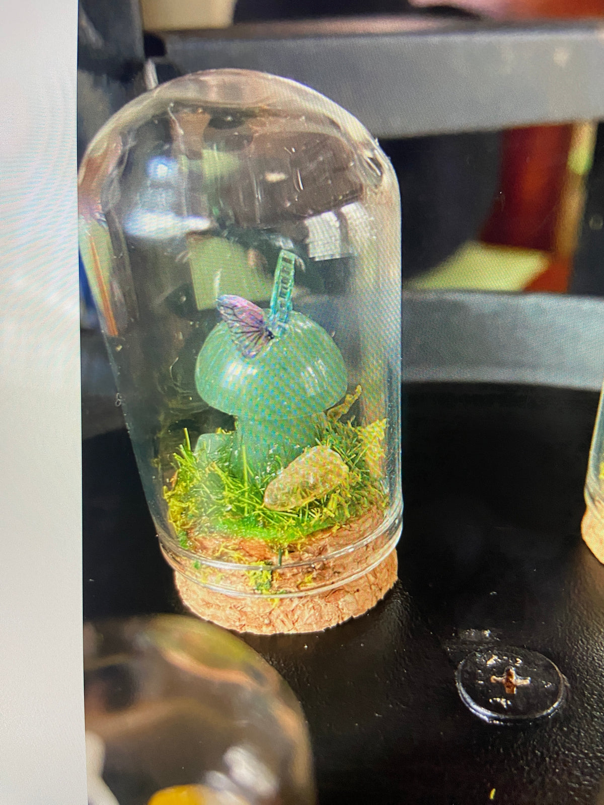 Miniature Jade Mushroom Cloche & Dome – Cottagecore Witch Decor | S.O.P.H.