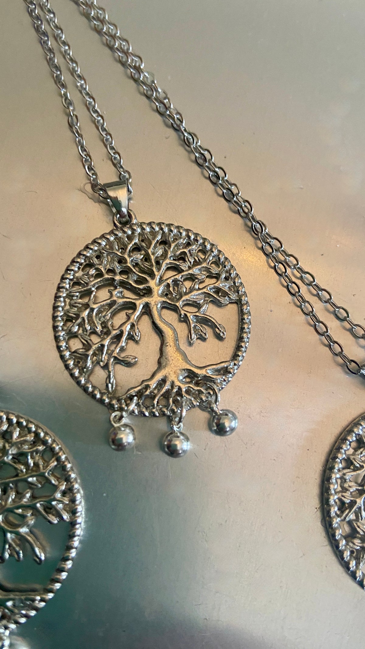 925 Silver Tree of Life Pendant with Witches Bells