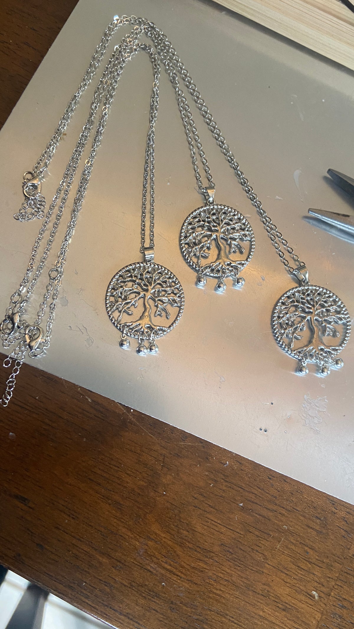 925 Silver Tree of Life Pendant with Witches Bells