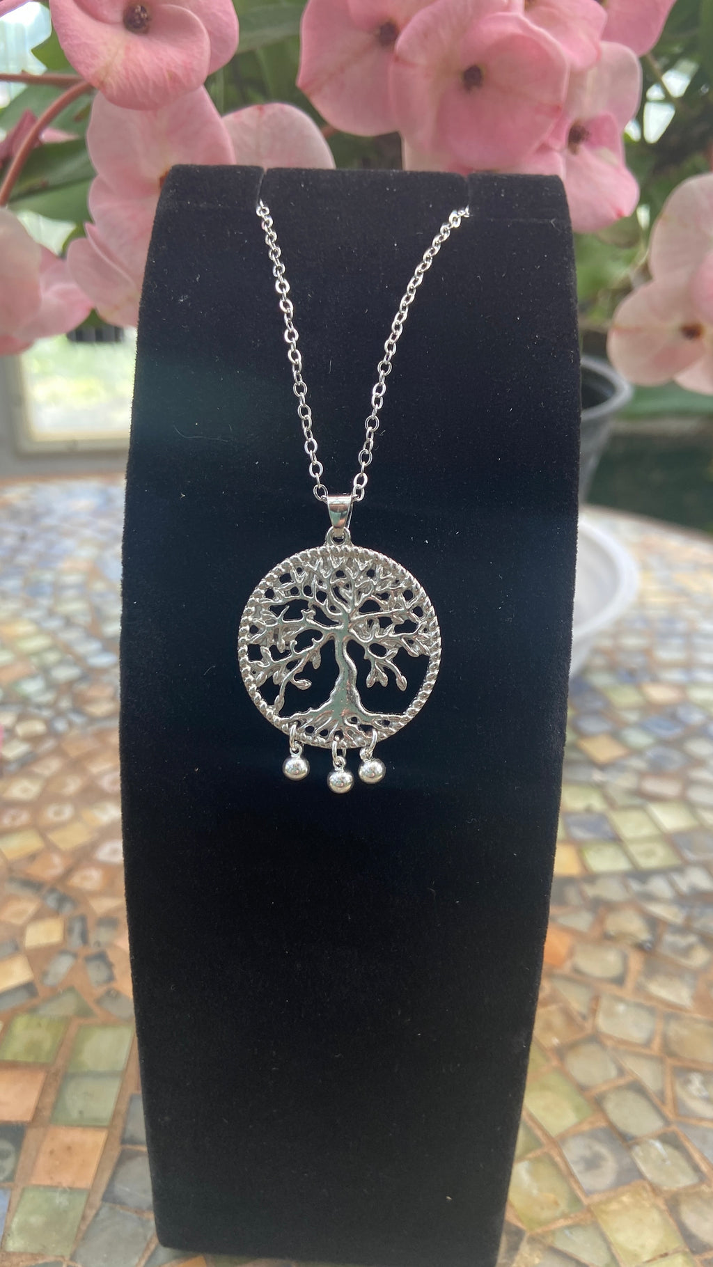 925 Silver Tree of Life Pendant with Witches Bells