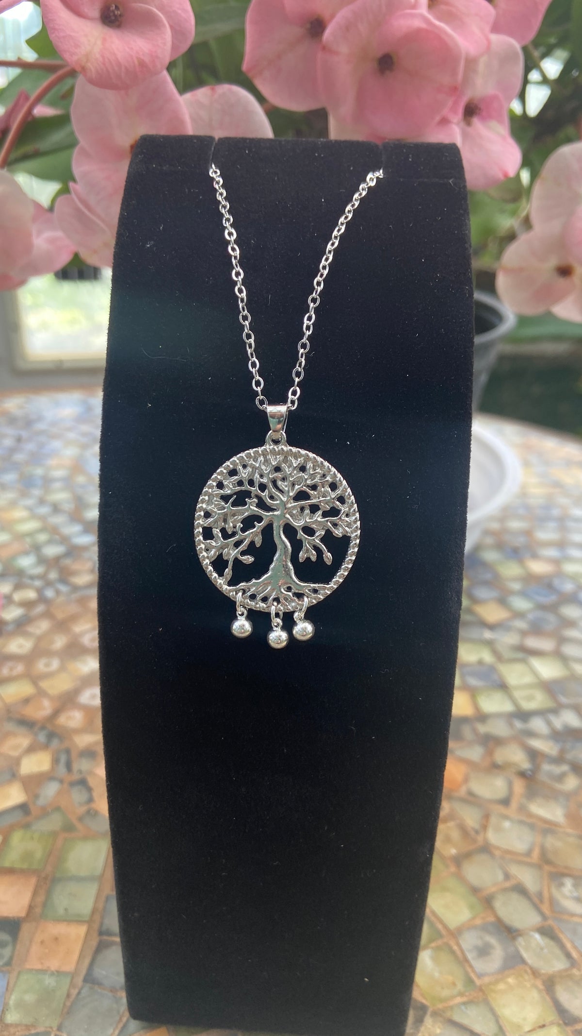 925 Silver Tree of Life Pendant with Witches Bells