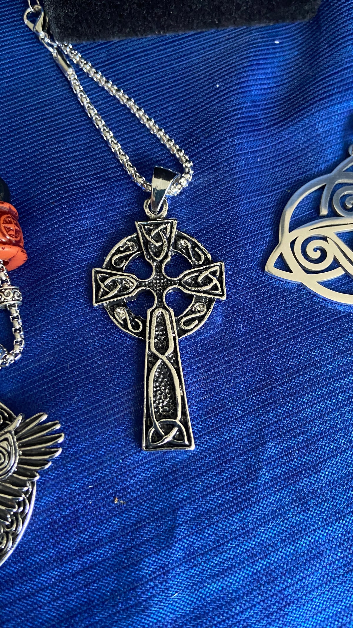Celtic Cross & Trinity Pendant – Stainless Steel
