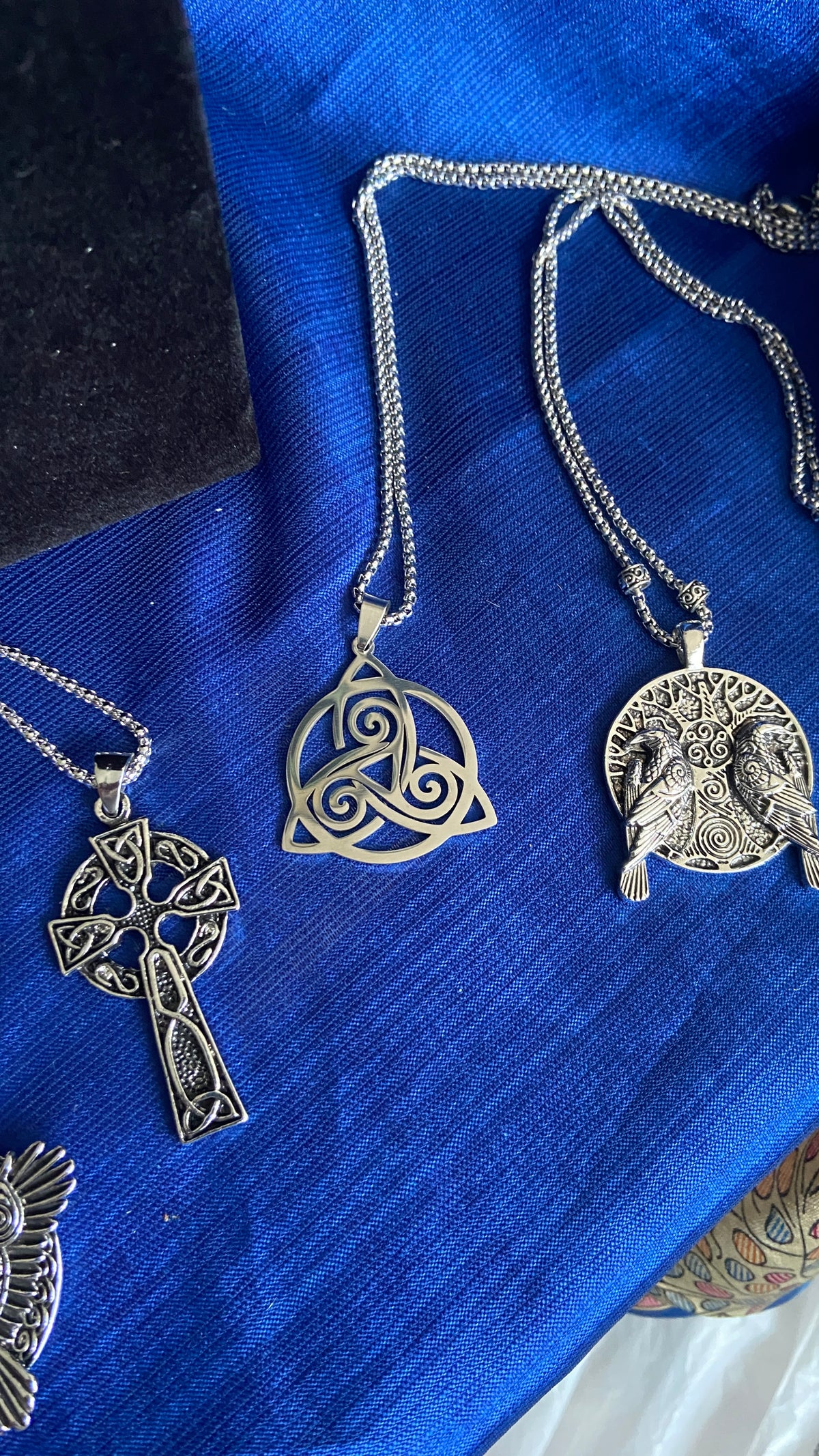 Celtic Cross & Trinity Pendant – Stainless Steel