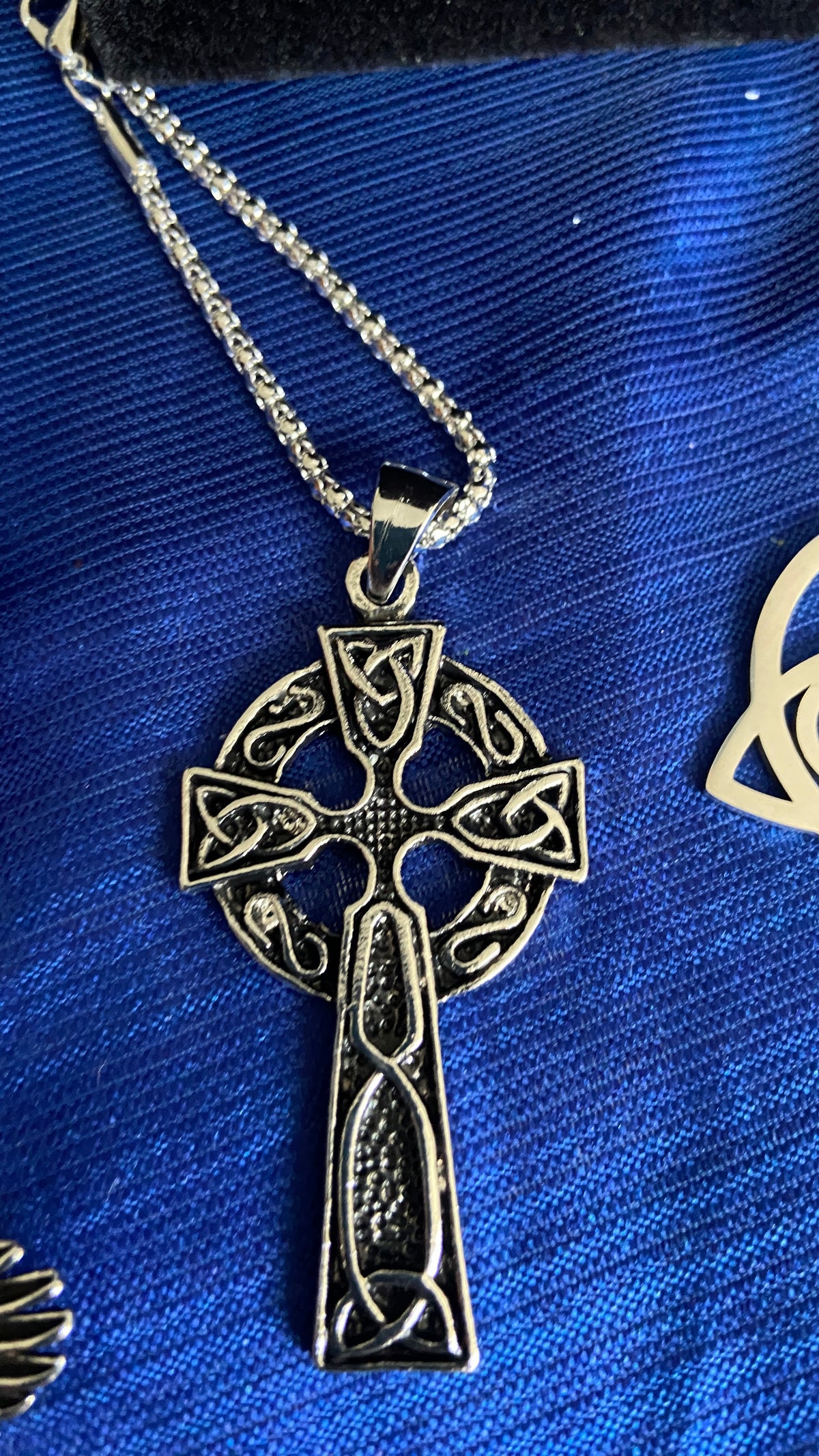 Celtic Cross & Trinity Pendant – Stainless Steel