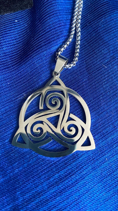 Celtic Cross & Trinity Pendant – Stainless Steel