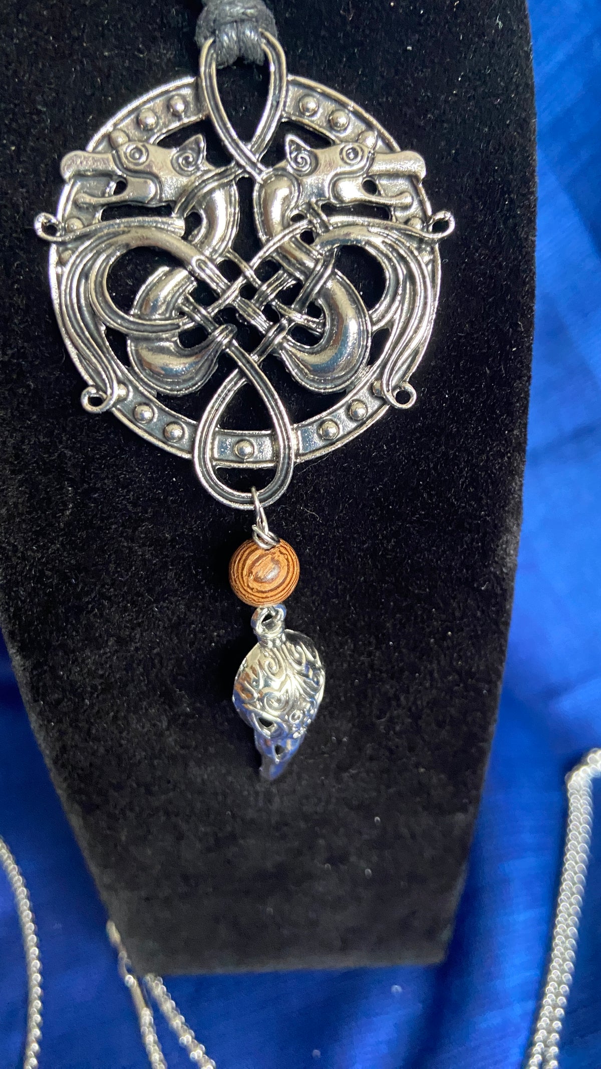Double Headed Dragon & Raven Skull Medallion Pendant – Gothic Viking Jewelry