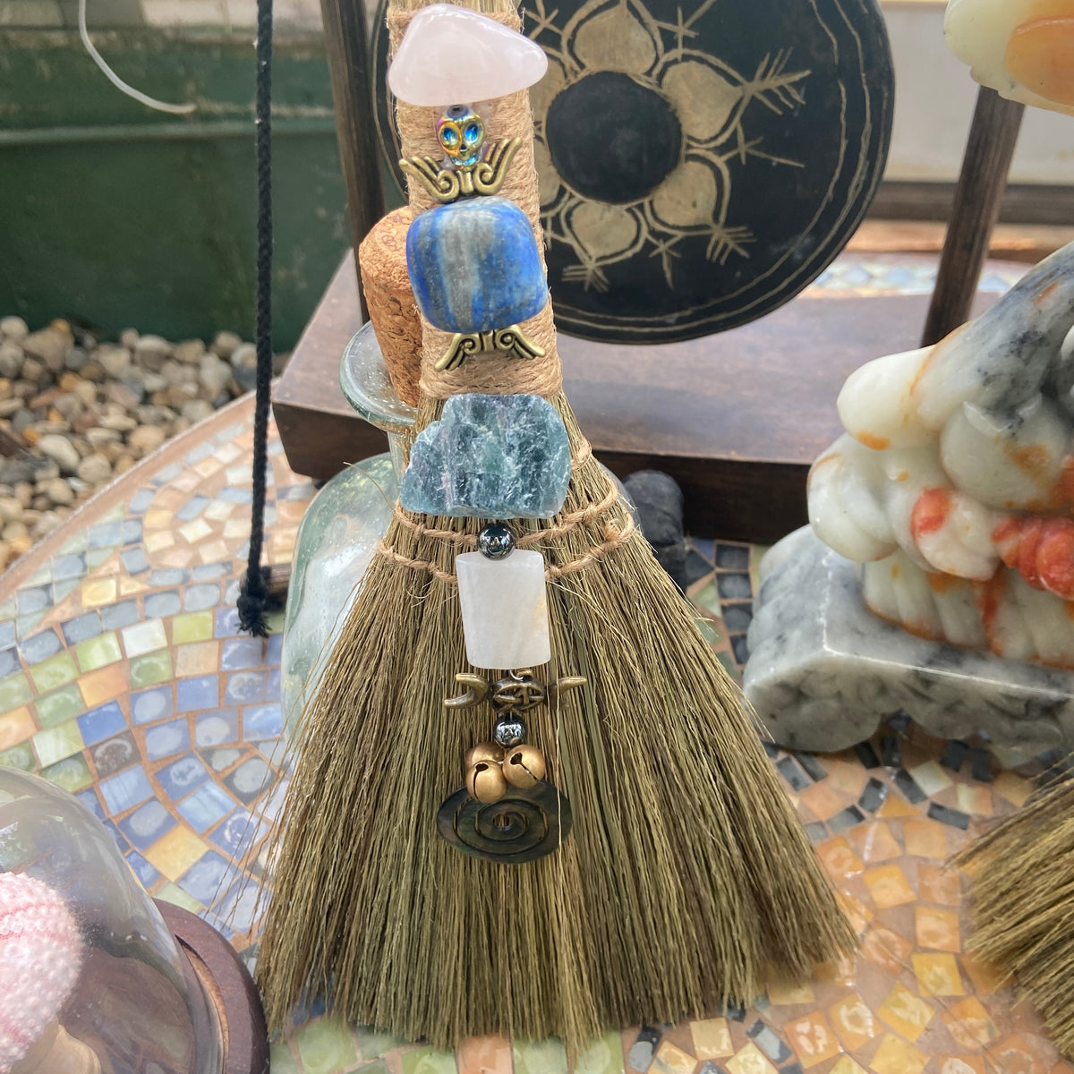 Powerful Crystal Brooms – Witch Altar & Energy Cleansing