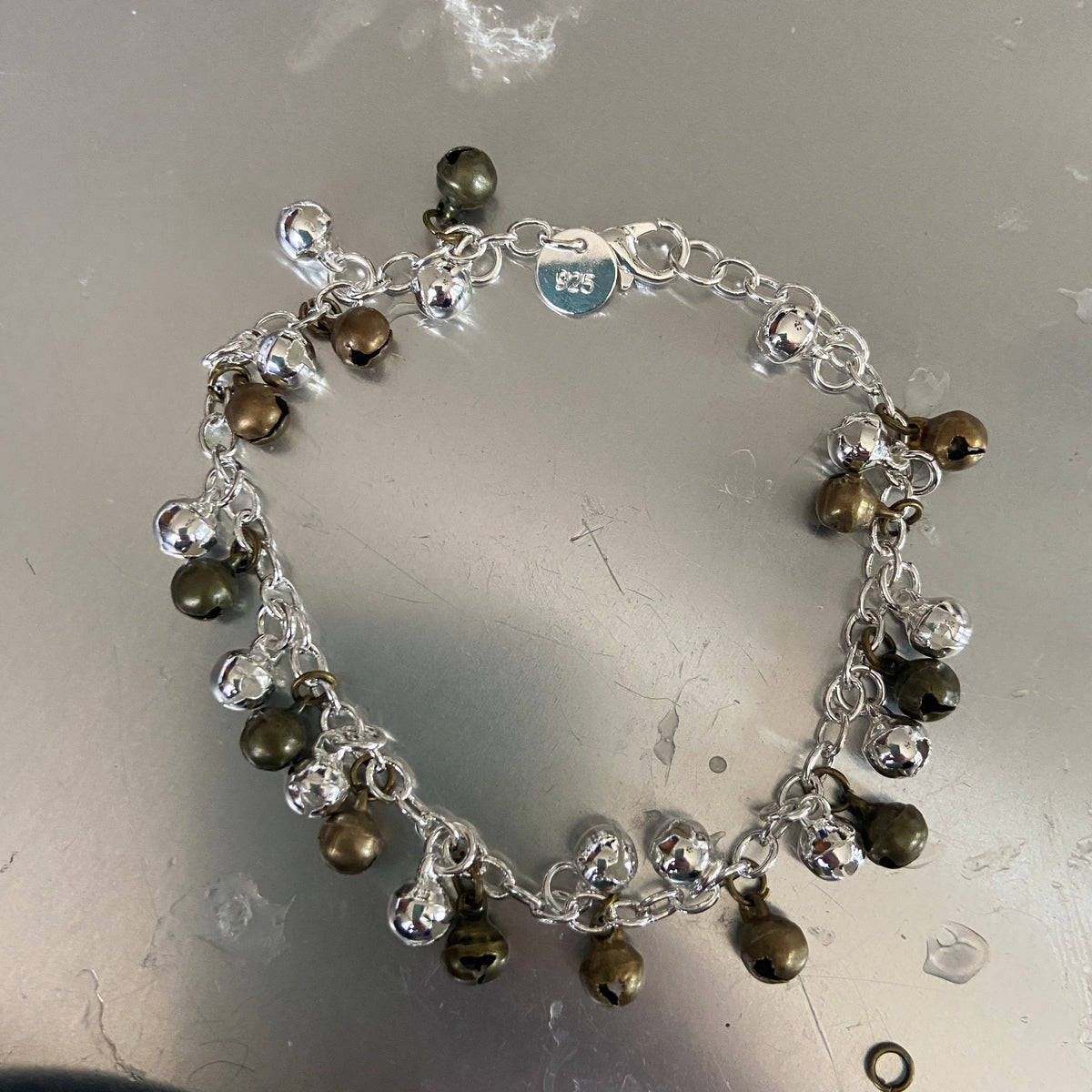 SILVER & BRONZE WITCHES BELLS MINI BELLS BRACELETS