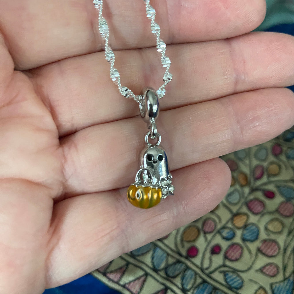 FRIENDLY SILVER GHOST PENDENT