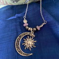 Crescent Moon & Star Pendant – Handcrafted Celestial Witch Necklace | S.O.P.H.
