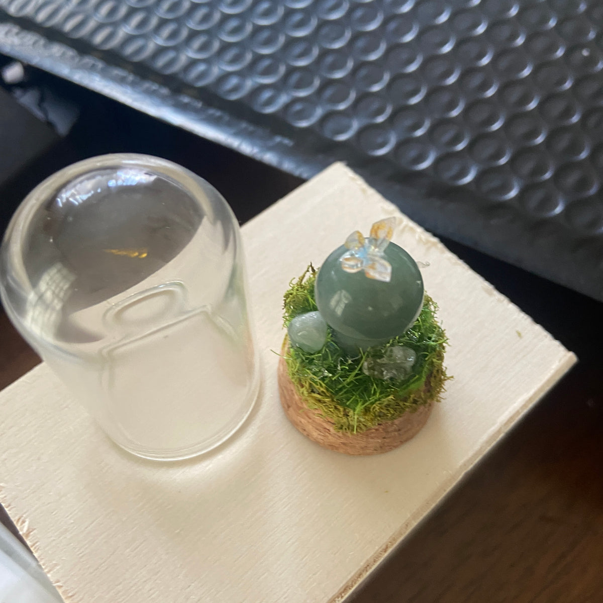Miniature Jade Mushroom Cloche & Dome – Cottagecore Witch Decor | S.O.P.H.