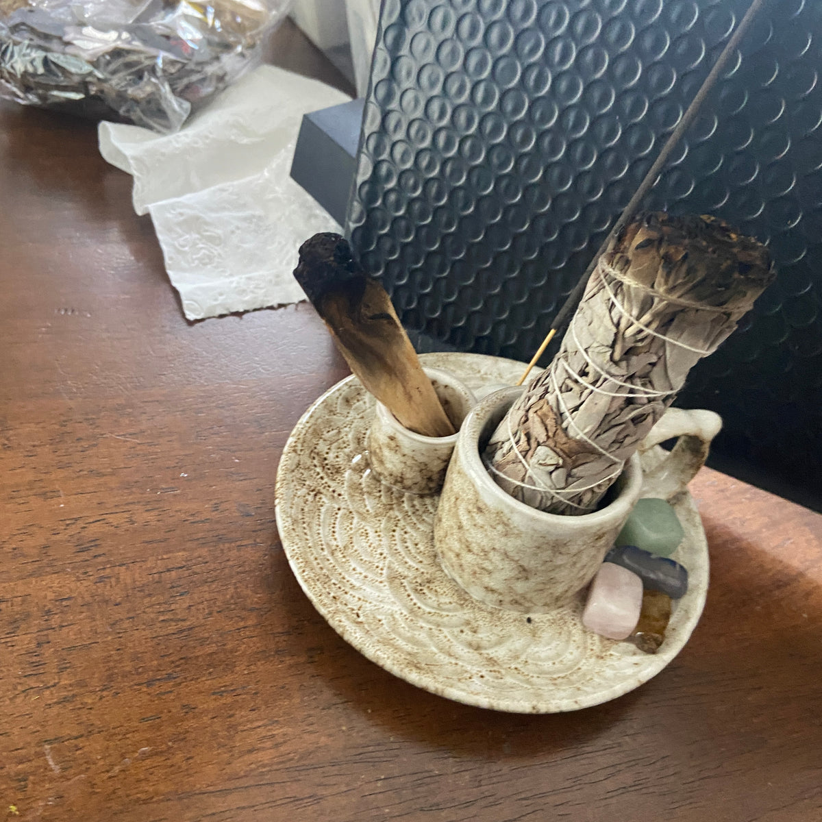 Smudge & Incense Holder Kit – Witchy Altar Cleansing Set