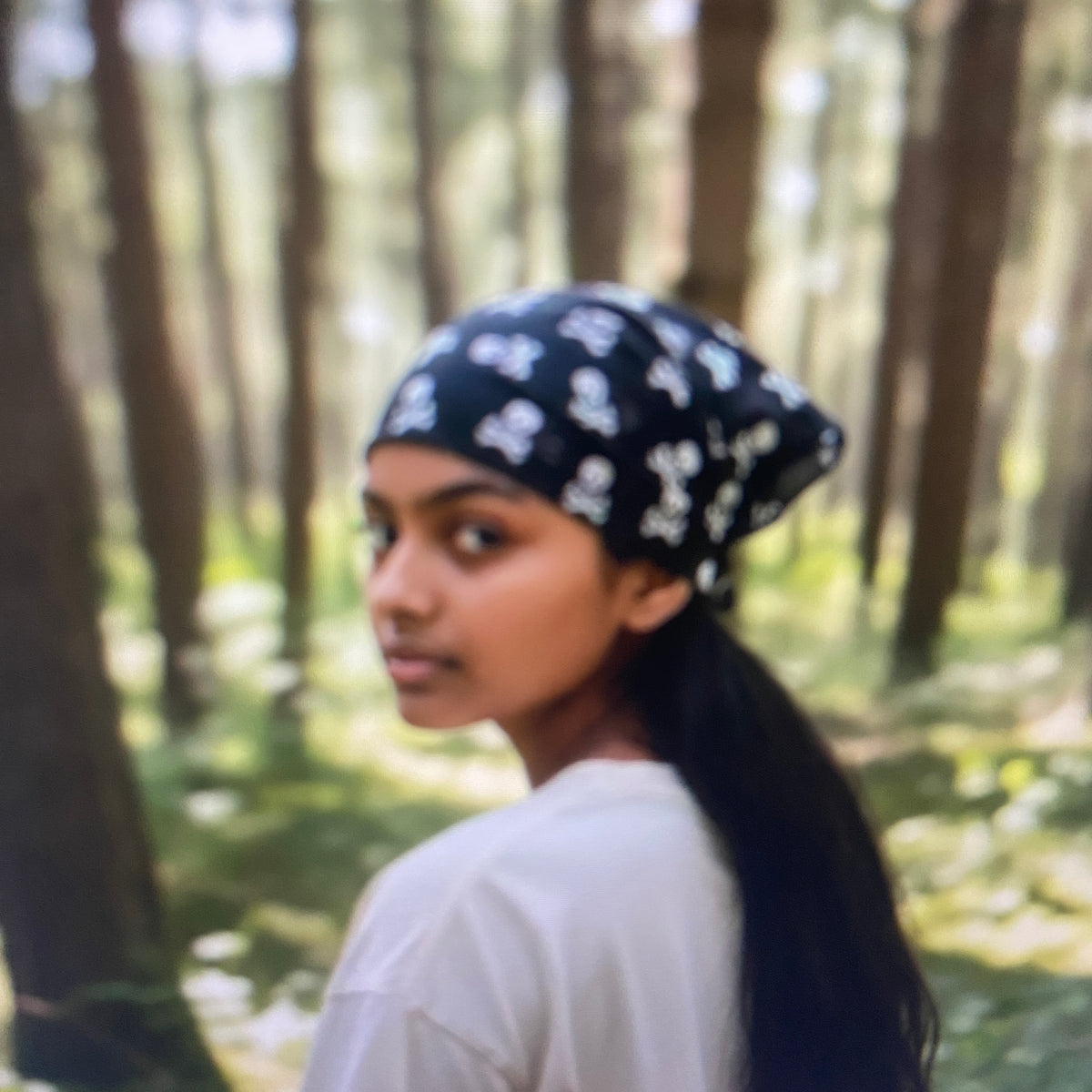 Skull Print Bandanas – Gothic Biker & Halloween Accessory