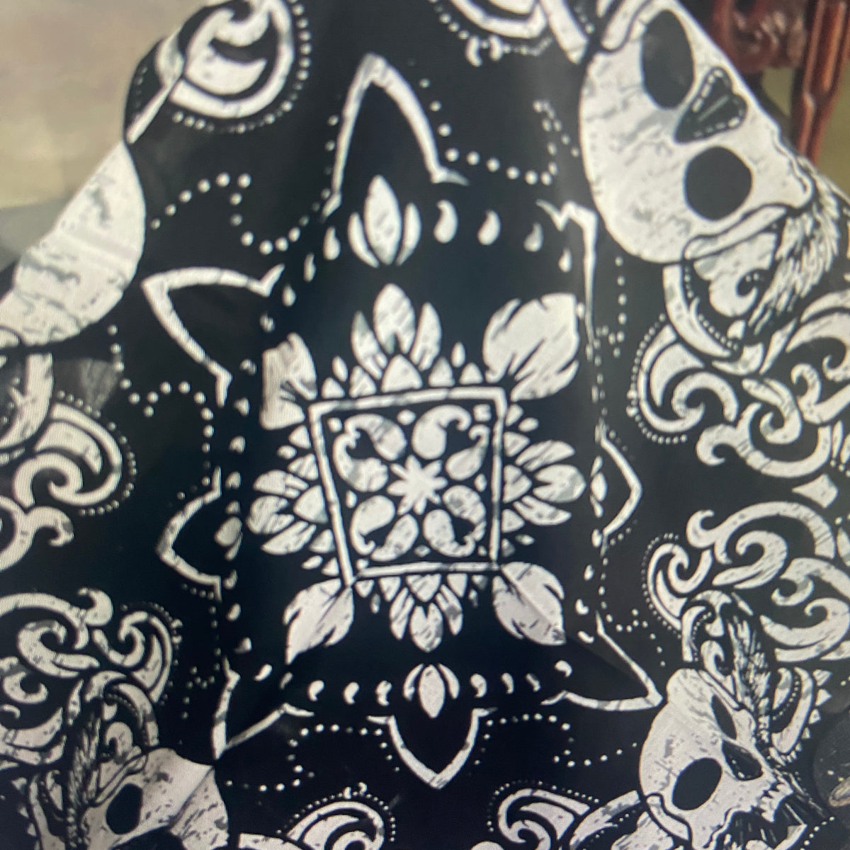 Skull Print Bandanas – Gothic Biker & Halloween Accessory