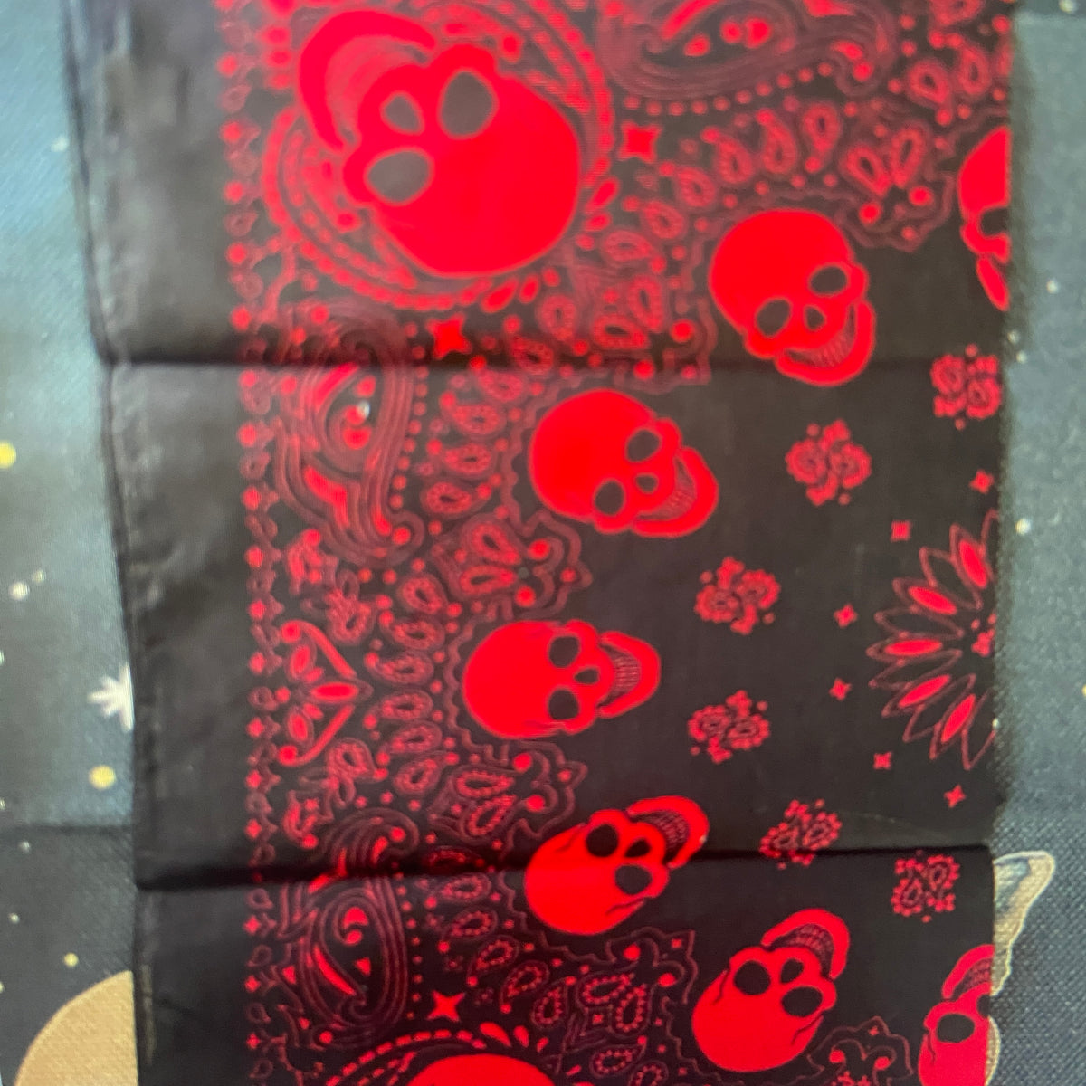 Skull Print Bandanas – Gothic Biker & Halloween Accessory