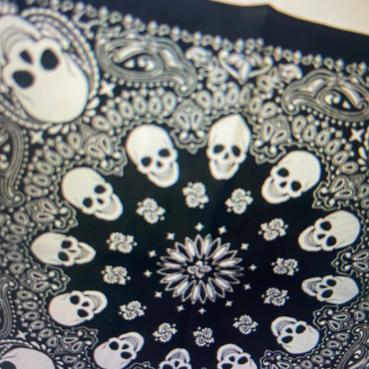 Skull Print Bandanas – Gothic Biker & Halloween Accessory
