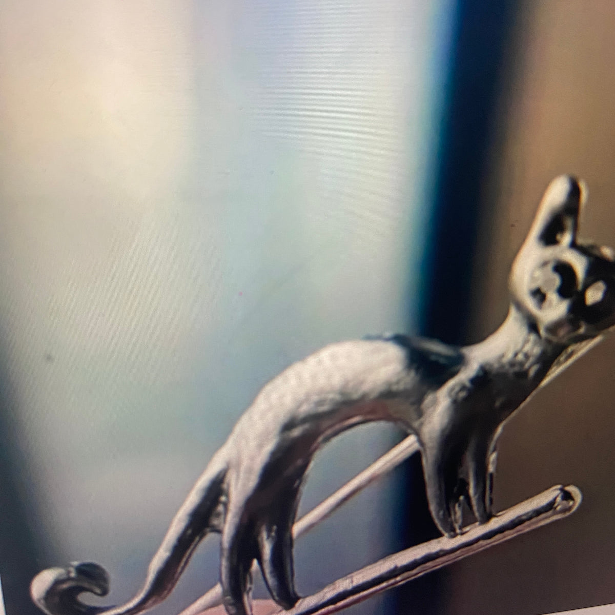 Little Black Cat on a Broom – Witch's Familiar Home Decor