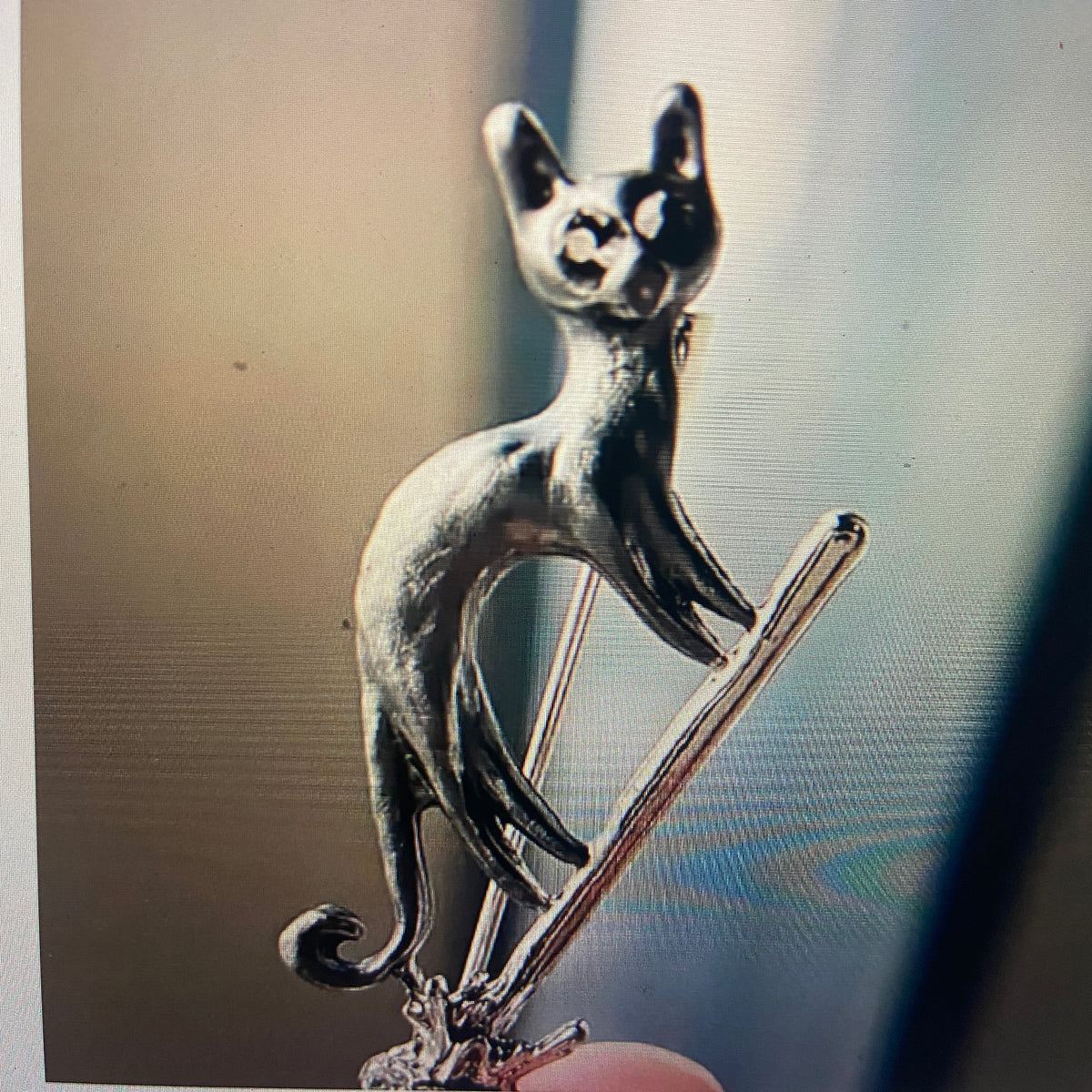 Little Black Cat on a Broom – Witch's Familiar Home Decor