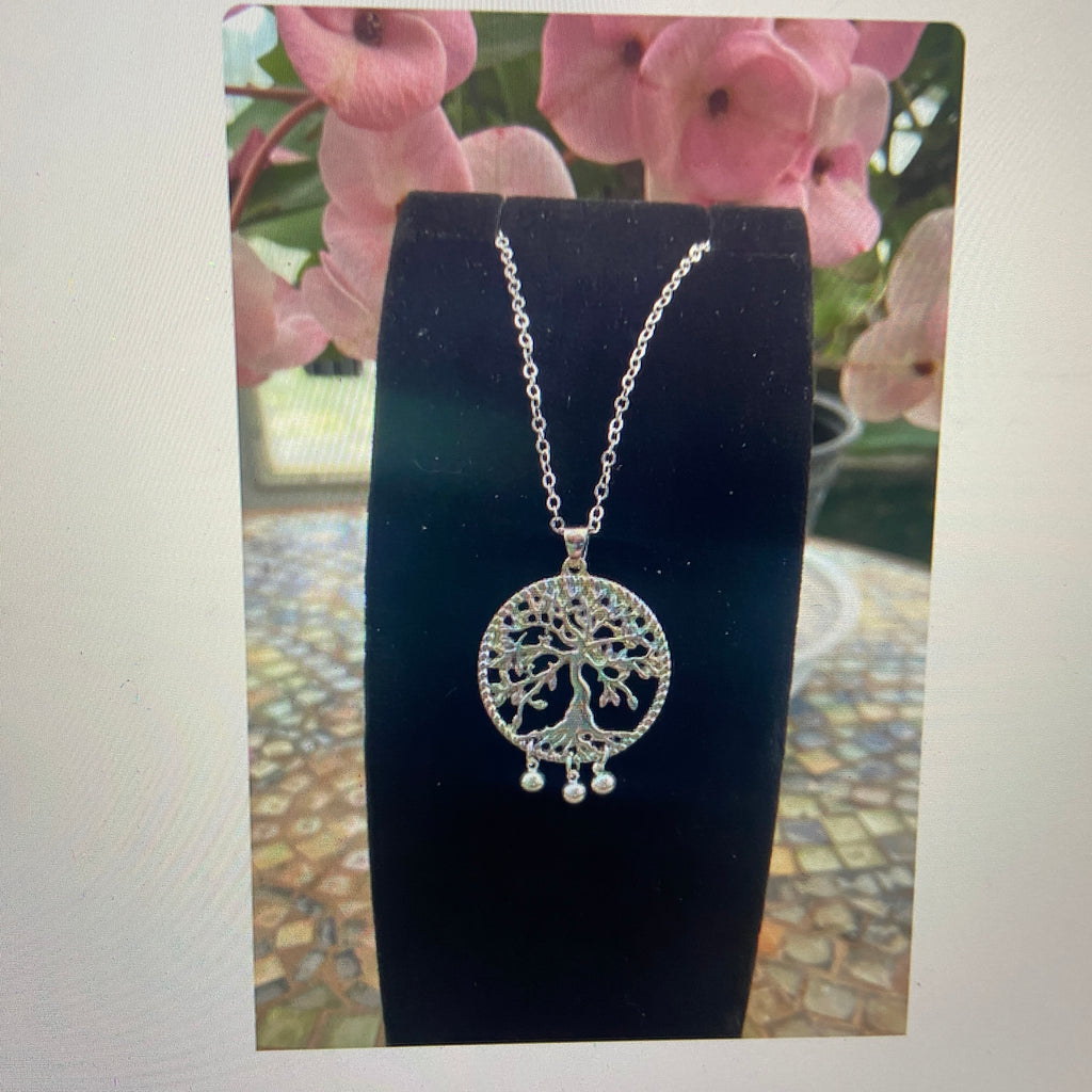 925 Silver Tree of Life Pendant with Crystals – Pagan Jewelry