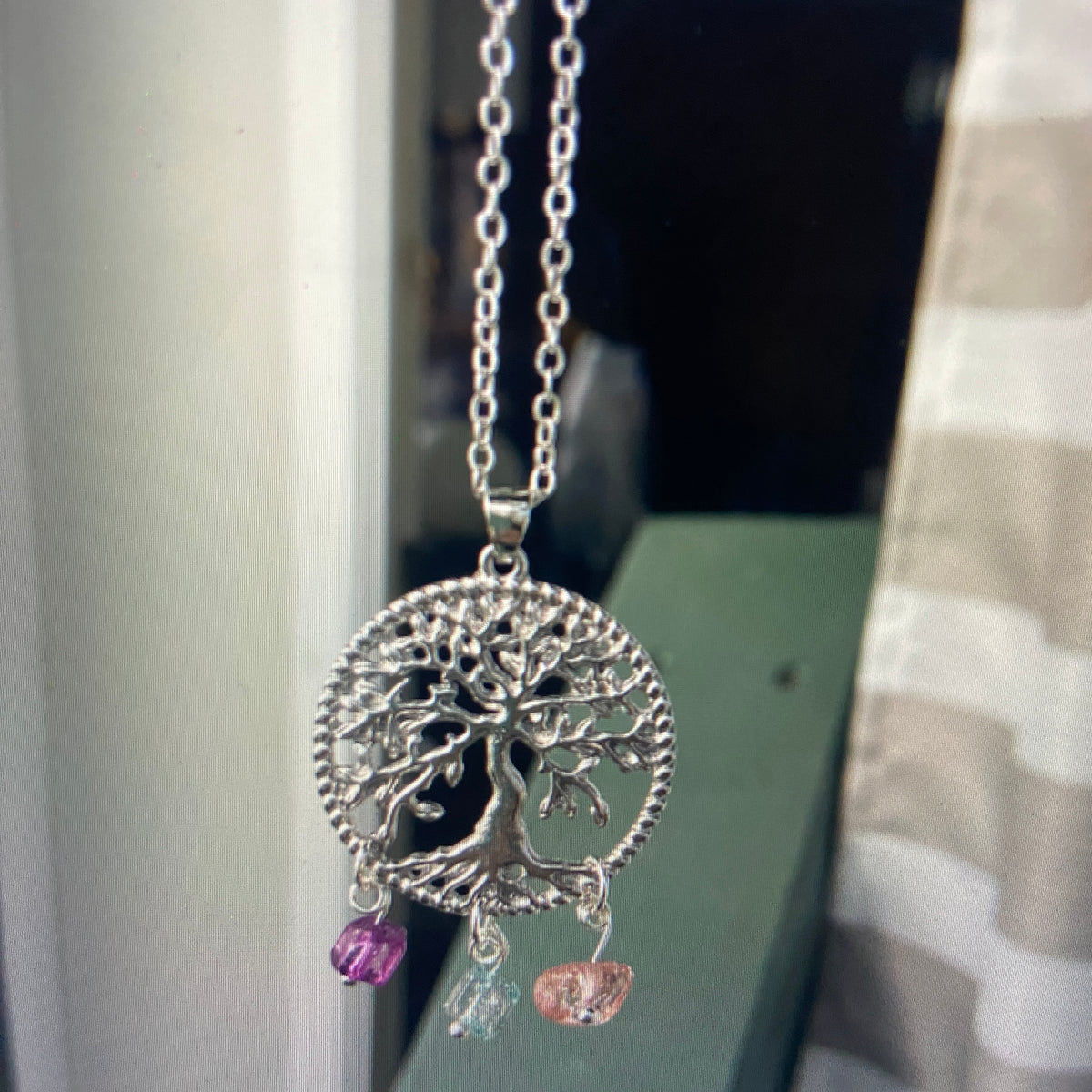 925 Silver Tree of Life Pendant with Crystals – Pagan Jewelry