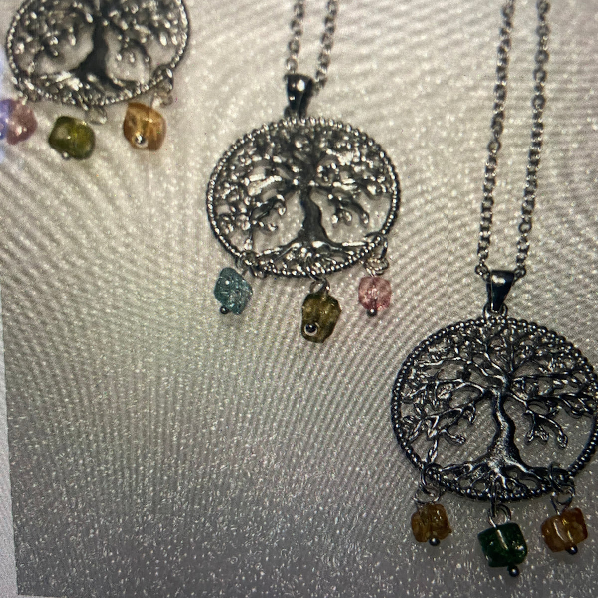 925 Silver Tree of Life Pendant with Crystals – Pagan Jewelry