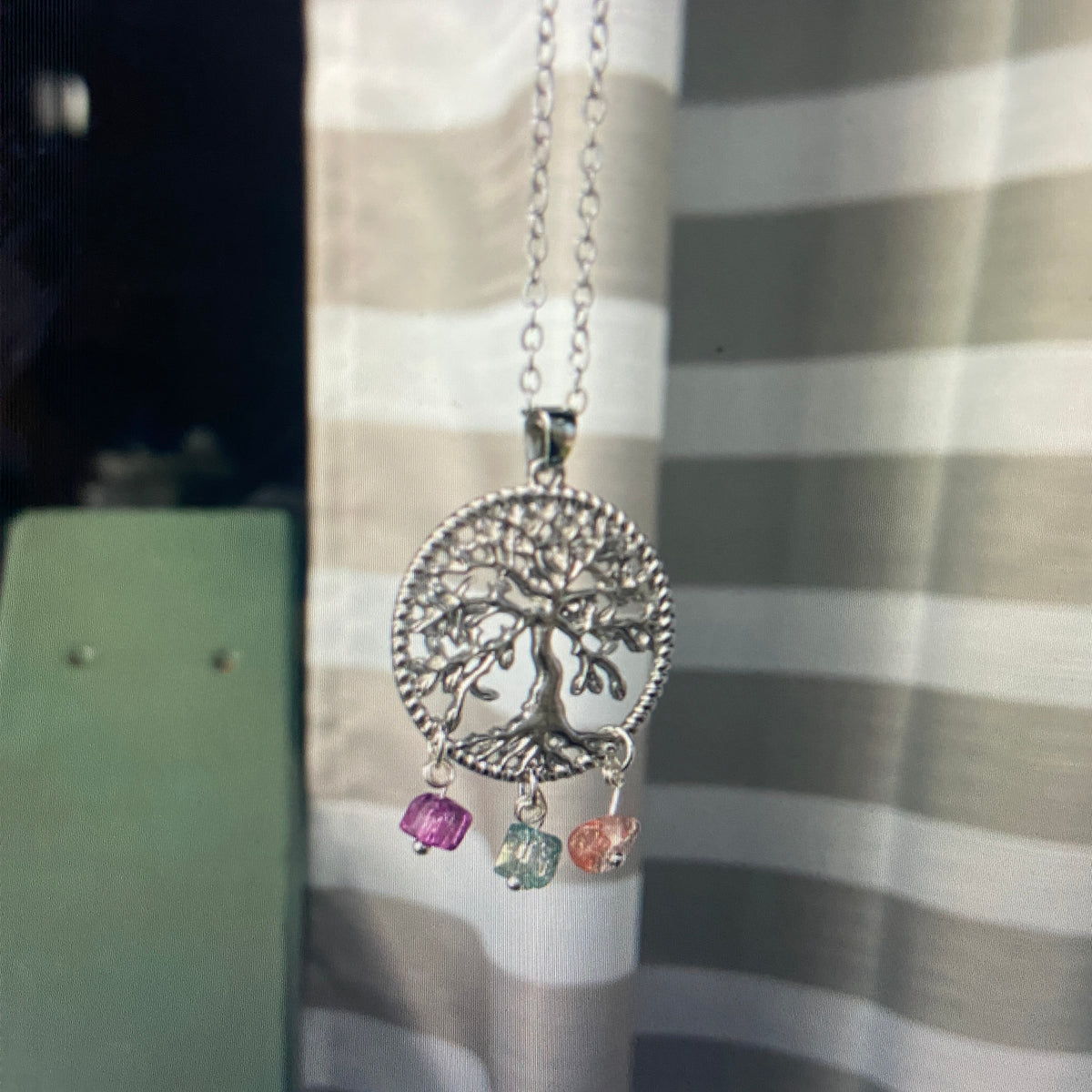925 Silver Tree of Life Pendant with Crystals – Pagan Jewelry