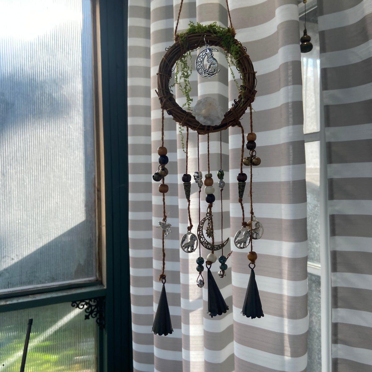 Dragon & Wolf Enchantment WIND CHIMES – Pagan Wall Decor