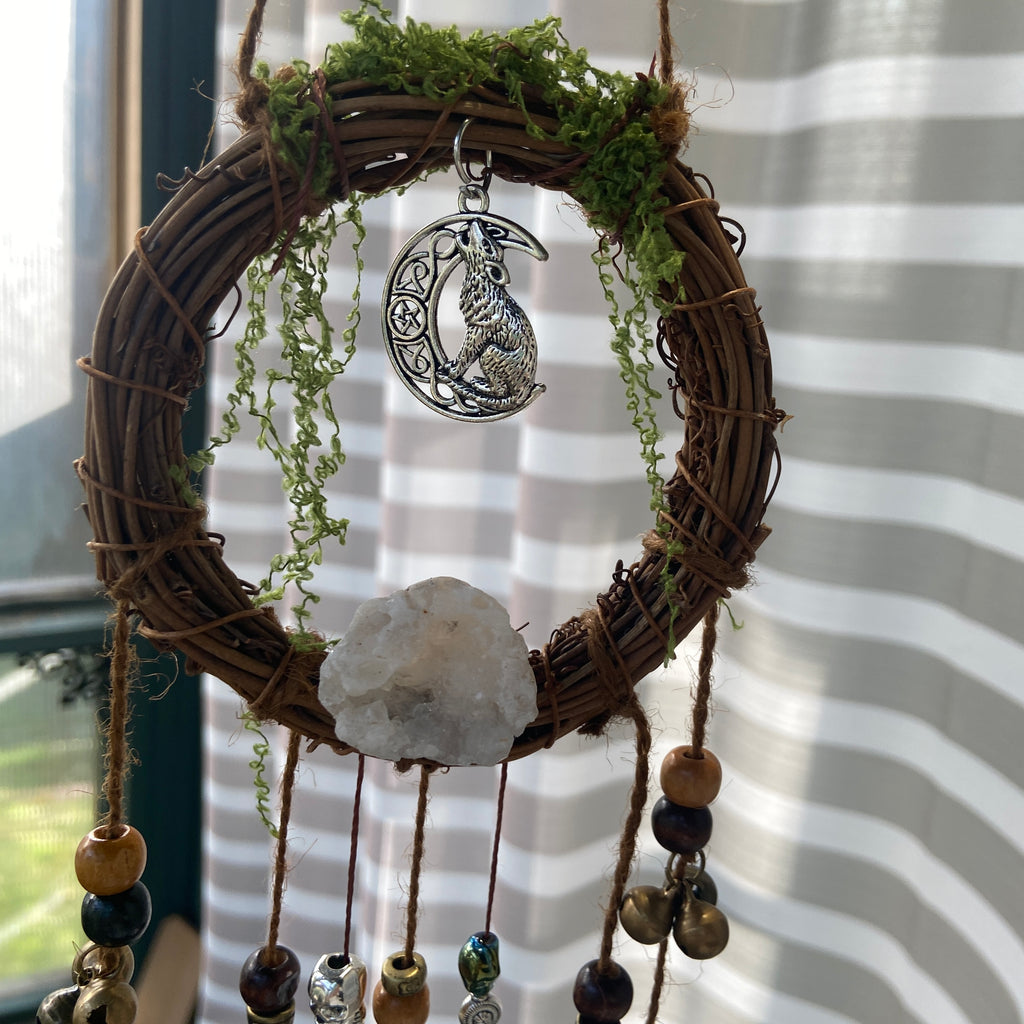 Dragon & Wolf Enchantment WIND CHIMES – Pagan Wall Decor