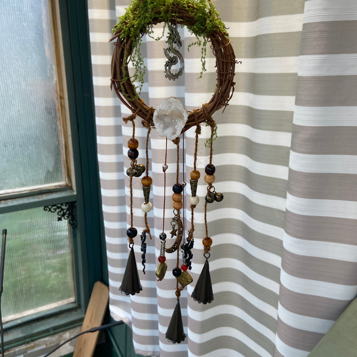 Dragon & Wolf Enchantment WIND CHIMES – Pagan Wall Decor