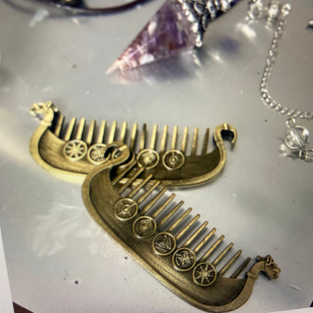Viking Beard & Mustache Comb – Norse Grooming Gift for Men