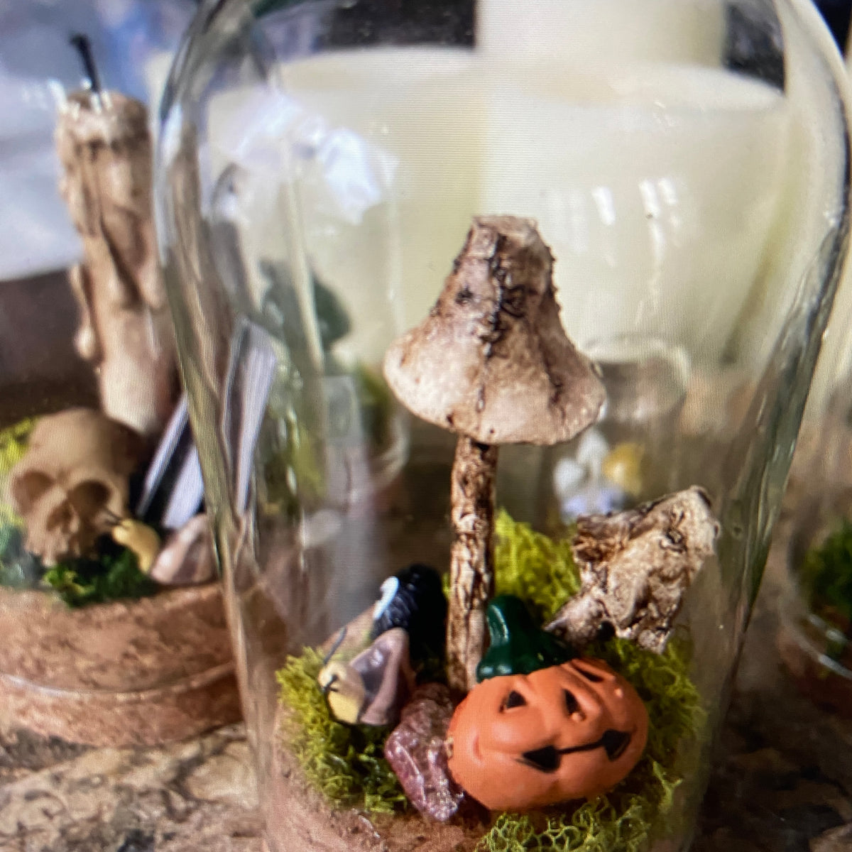 Miniature Cloche Dome Worlds – Handcrafted Mystical Terrarium Scenes | S.O.P.H.