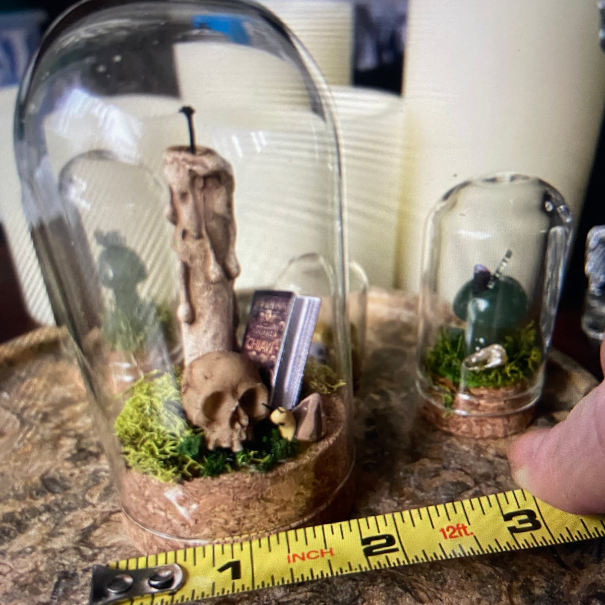 Miniature Cloche Dome Worlds – Handcrafted Mystical Terrarium Scenes | S.O.P.H.