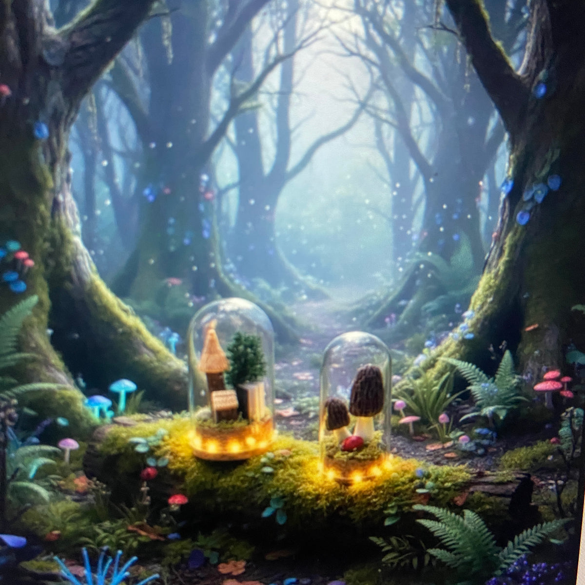 Miniature Cloche Dome Worlds – Handcrafted Mystical Terrarium Scenes | S.O.P.H.