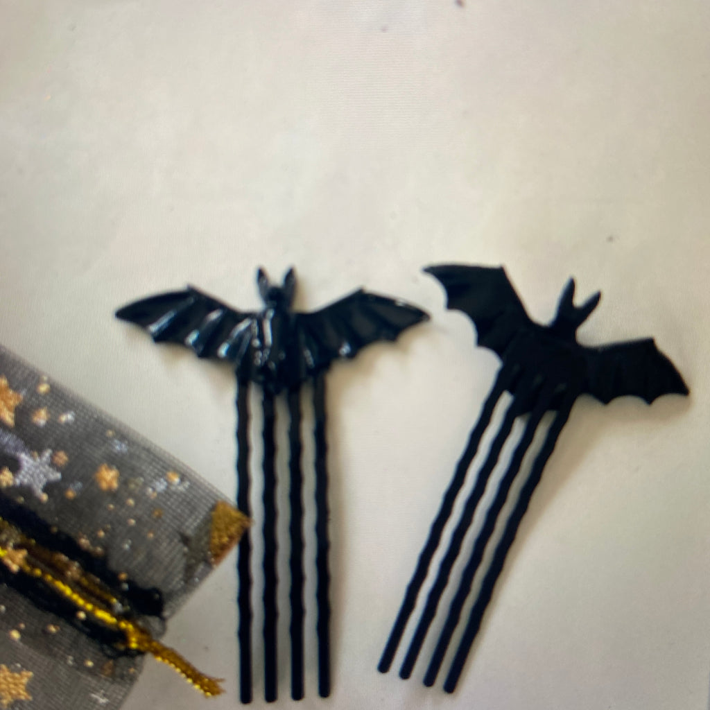 BAT HAIR PINS SET OF 2