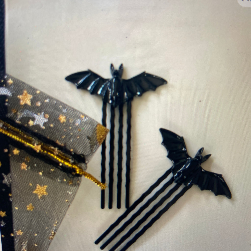 BAT HAIR PINS SET OF 2