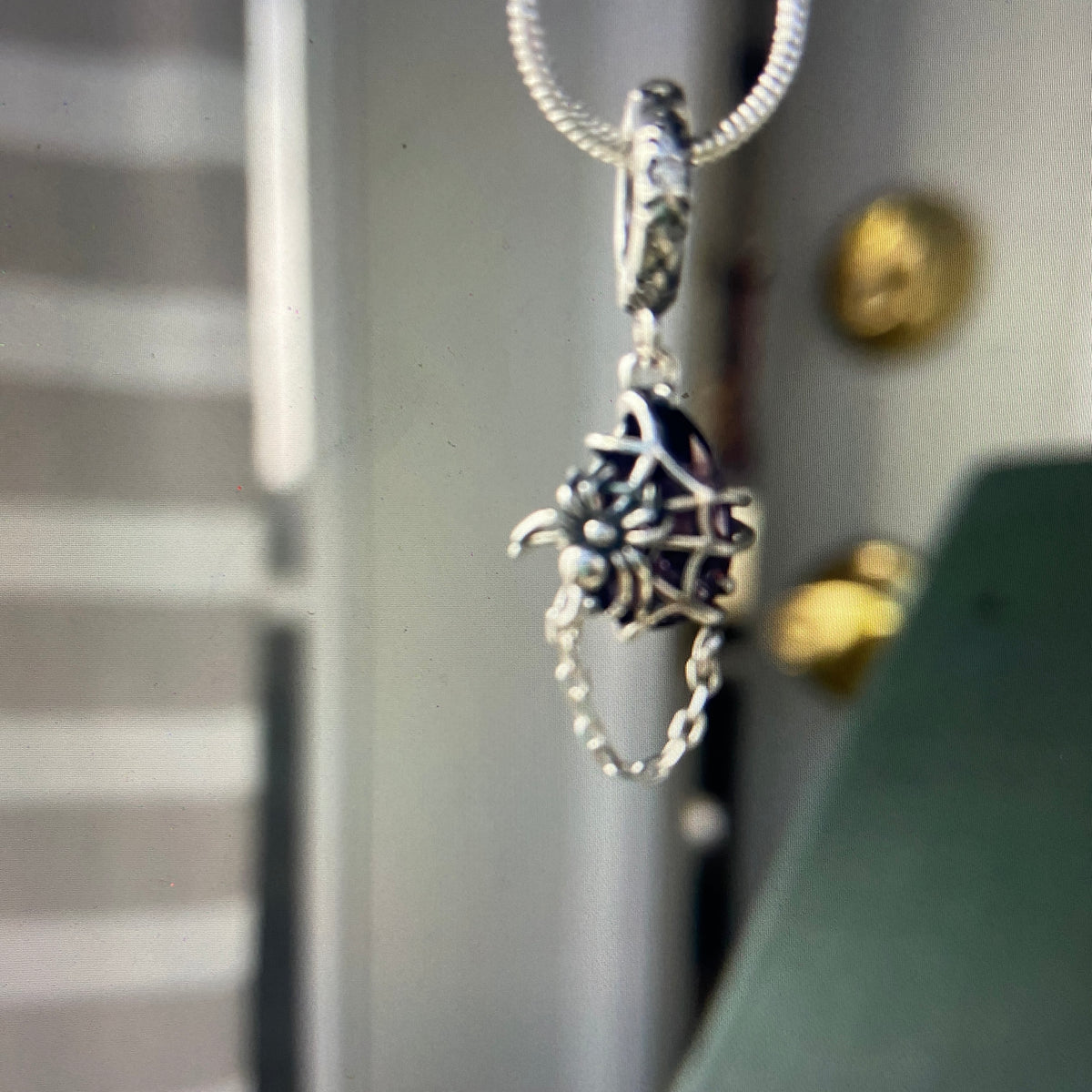 SILVER SPIDER & TANZANITE PENDENT
