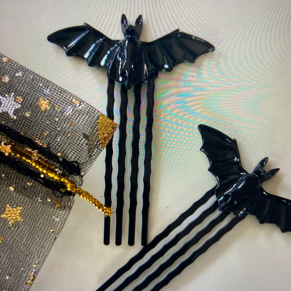BAT HAIR PINS SET OF 2
