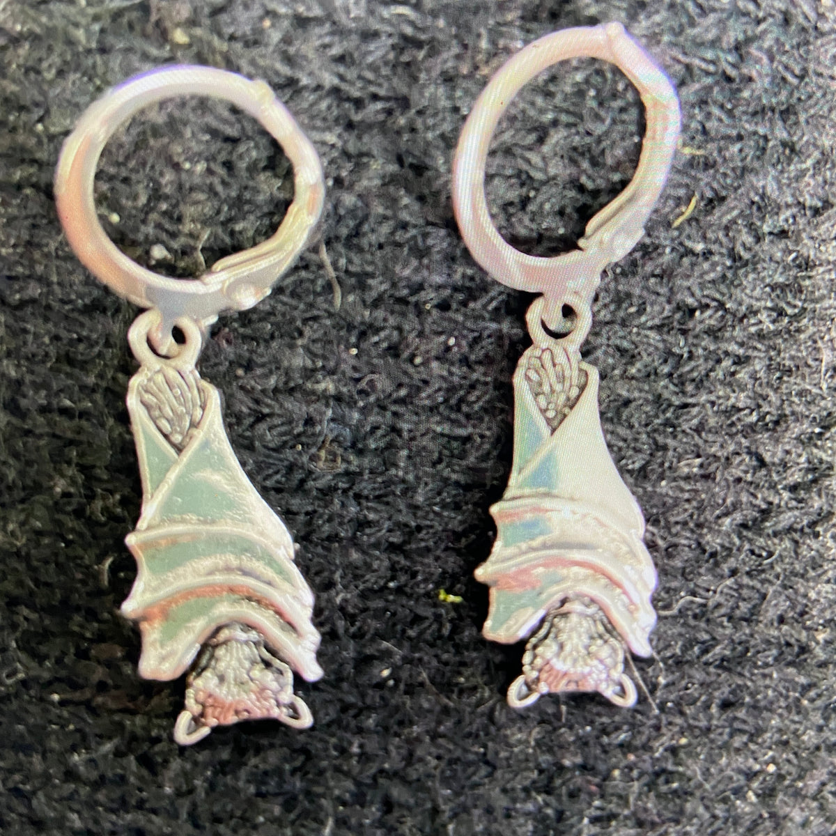 SLEEPING BAT DANGLING EARRINGS