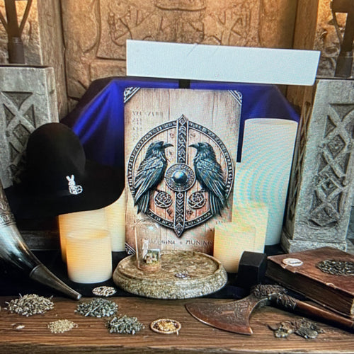 2 CROW VIKING SHIELD PLAQUES
