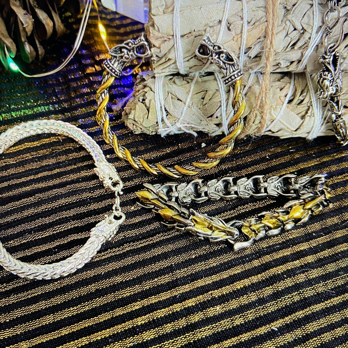 DOUBLE HEADED DRAGON BRACELETES