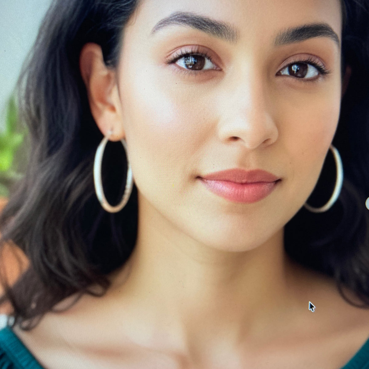 SILVER HOOP PIERCED EARRINGS