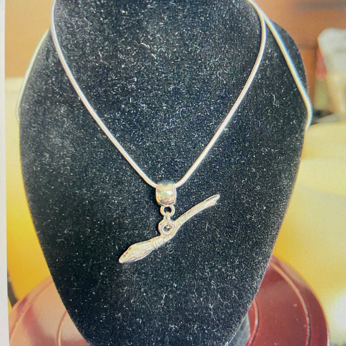 Elegant 925 Silver Witches Broom Pendant – Witch Jewelry Gift