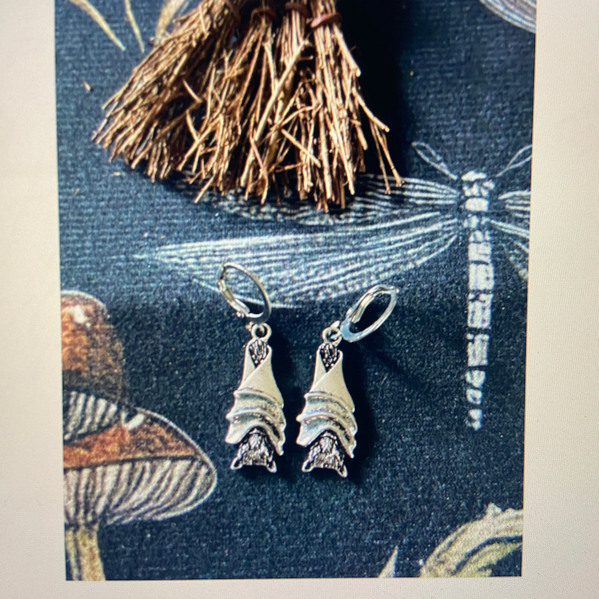SLEEPING BAT DANGLING EARRINGS