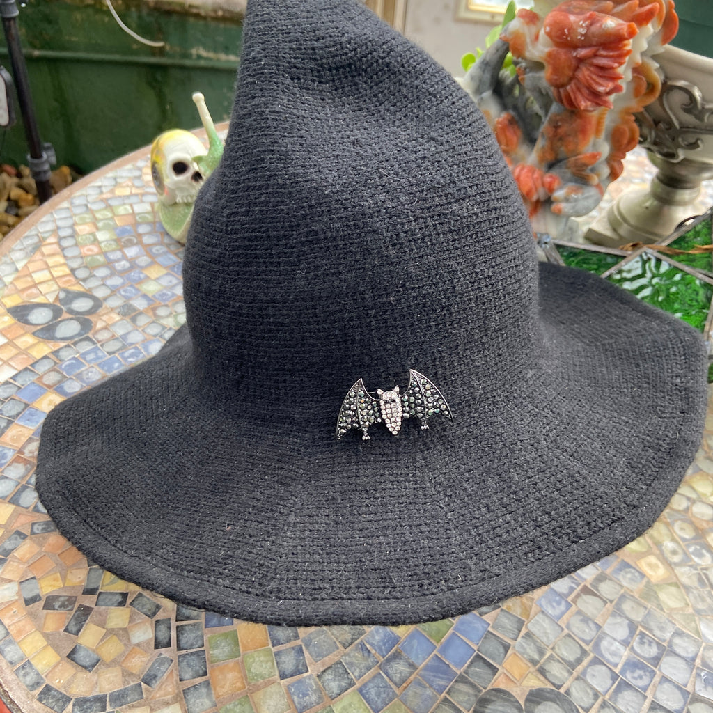 Witch's Bat & Hat Gift Set – Gothic Halloween Decor & Accessory