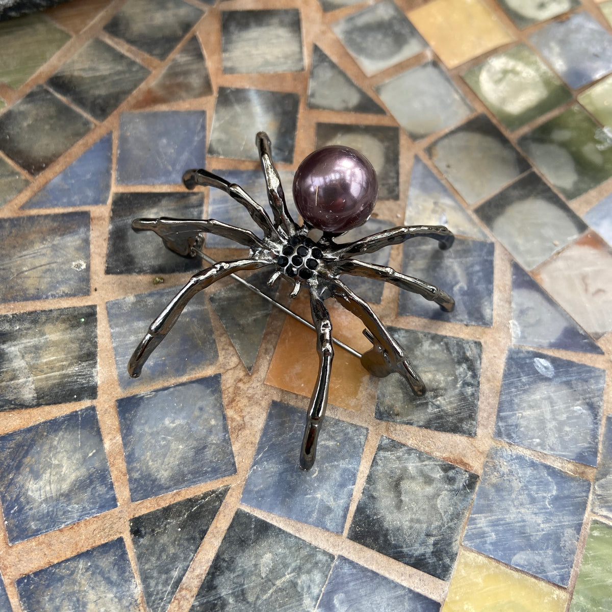 BLACK WIDOW SPIDER PINS.
