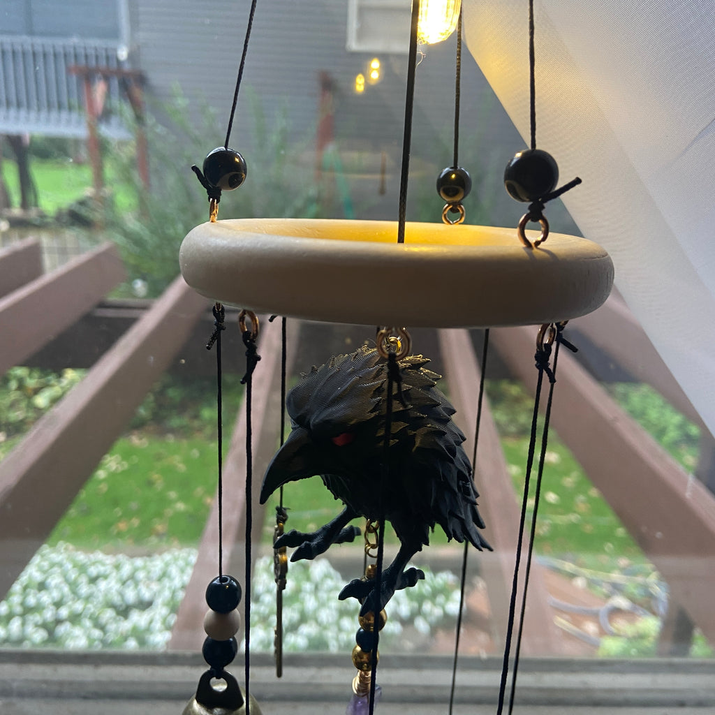 CROW CRAFT WIND CHIMES