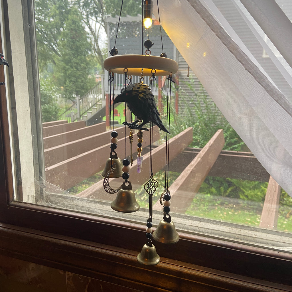CROW CRAFT WIND CHIMES