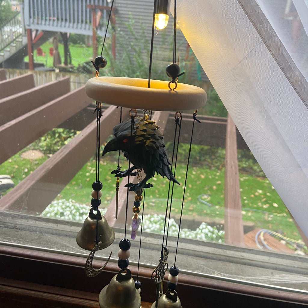 CROW CRAFT WIND CHIMES