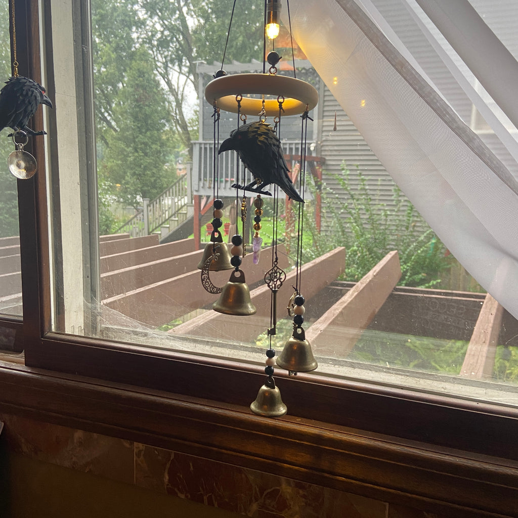 CROW CRAFT WIND CHIMES