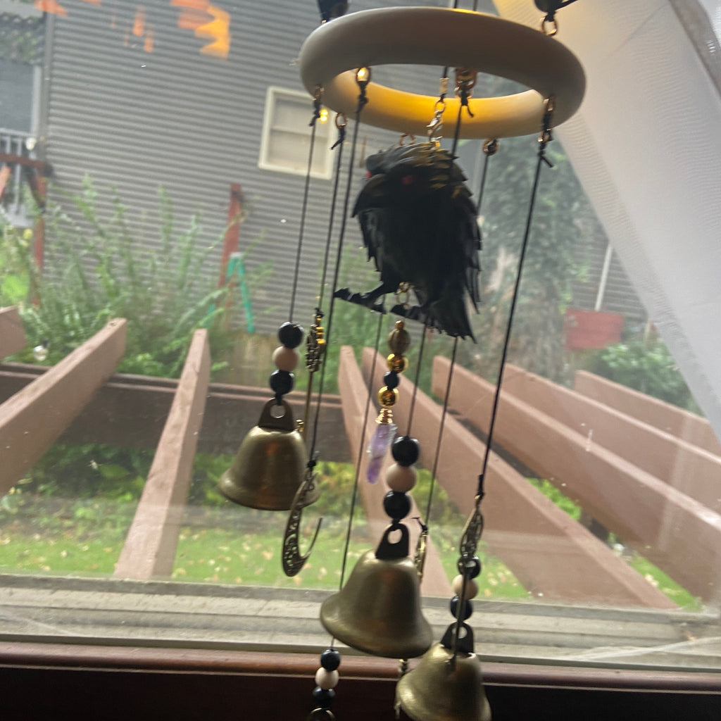 CROW CRAFT WIND CHIMES